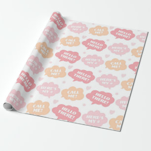 Playful Speech Bubble Pattern Wrapping Paper