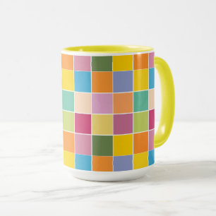 Playful Springtime Checkers Mug