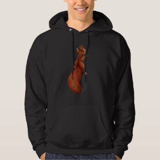 Playful Squirrel Climb And Pose With Shaka Sign Hoodie