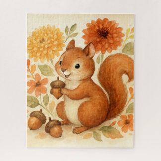 Playful Squirrel in Autumn Jigsaw Puzzle