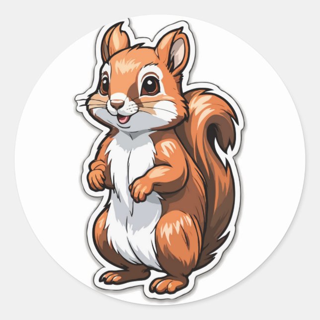 Playful Squirrel Sticker - Nutty and Nimble (Front)