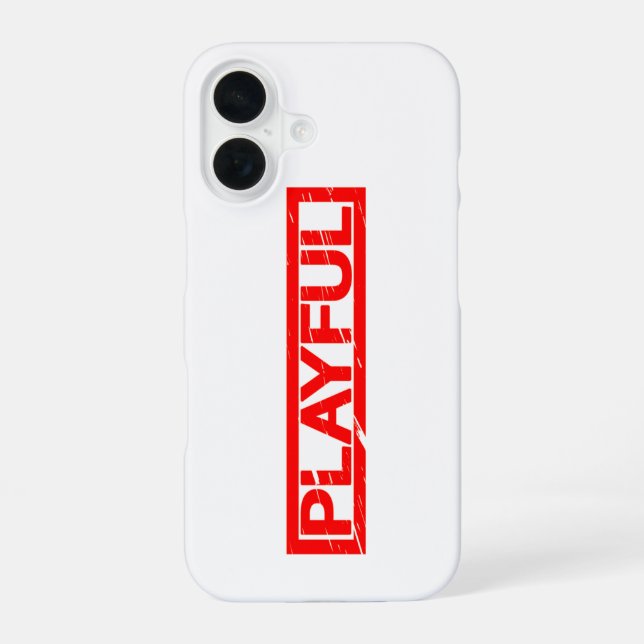 Playful Stamp iPhone 16 Case (Back)