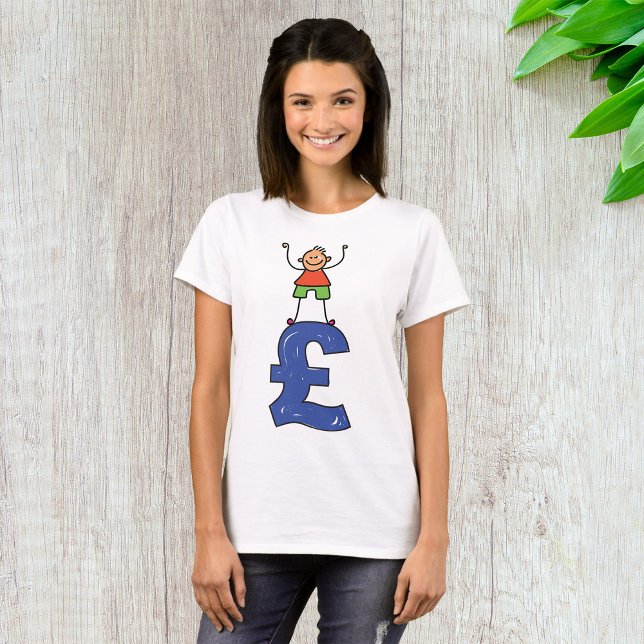 Playful Stick Figure Standing on Pound T-Shirt (Creator Uploaded)