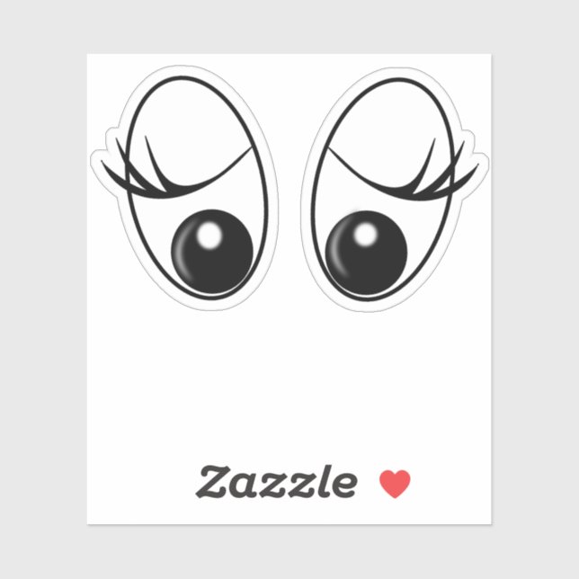 Playful Sticker Surprised Eyes Fun (Sheet)