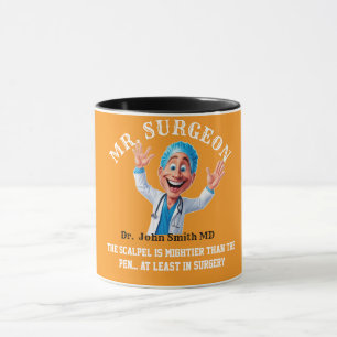 Playful Surgeon Cartoon Artwork for Medical Profes Mug