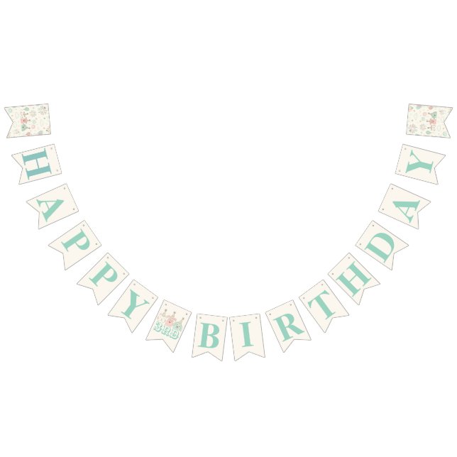 Playful Sweet and Three Kids Birthday Bunting (All)
