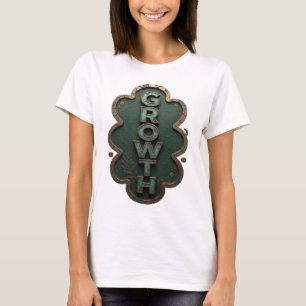 Playful Teal GROWTH Modern Design T-Shirt