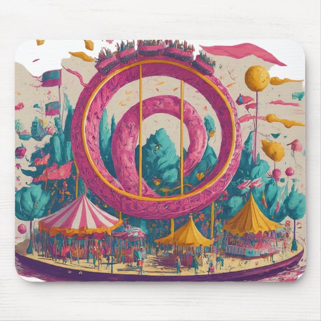 Playful Theme Park  Mouse Mat (Front)