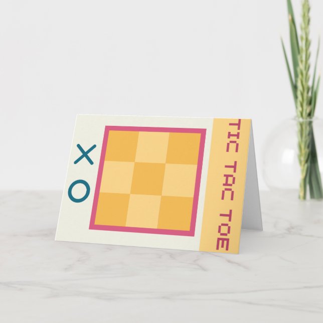 Playful Tic Tac Toe Card – Fun for All Ages! (Front)