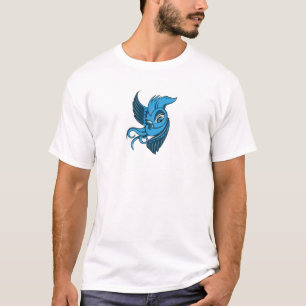 Playful Two Toned Blue Bird T-Shirt