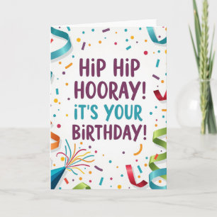 Playful Typography Birthday Card