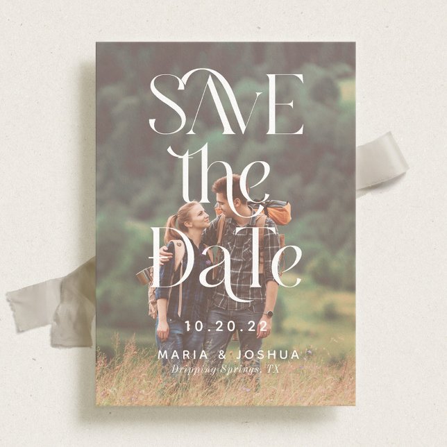 Playful Typography Wedding Photo Save the Date (Creator Uploaded)