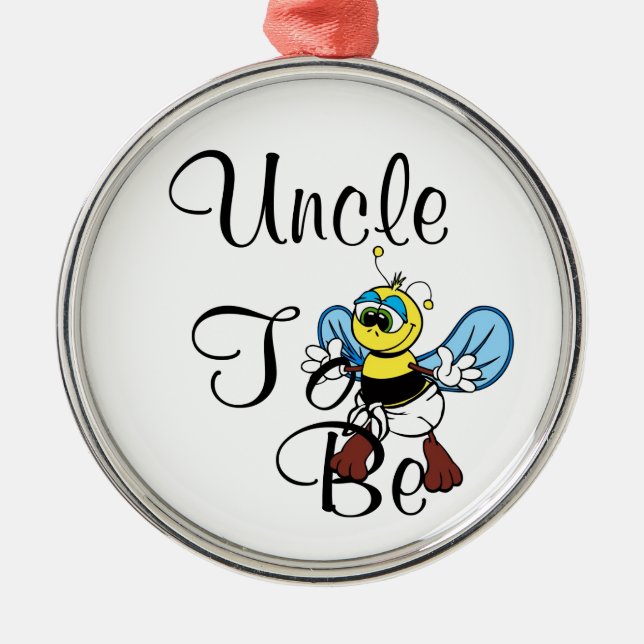 Playful Uncle To Be Metal Tree Decoration (Front)