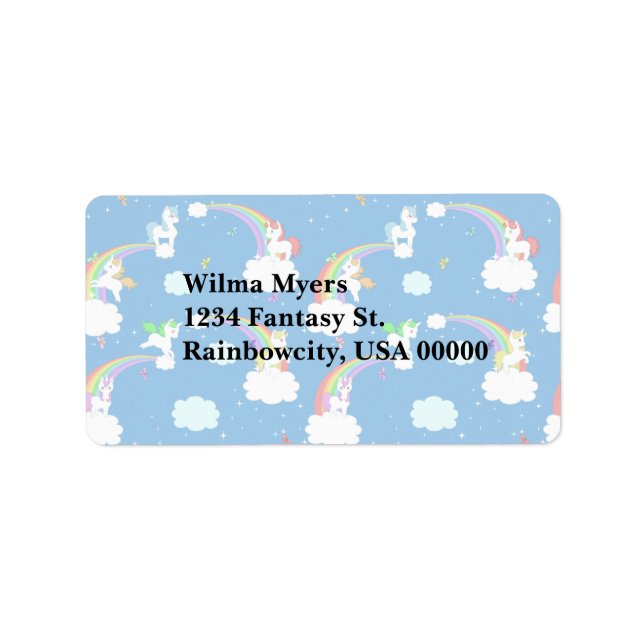 Playful Unicorns Label (Front)