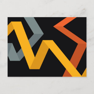 PLayful, vibrant, modern, urban graphic ways Postcard