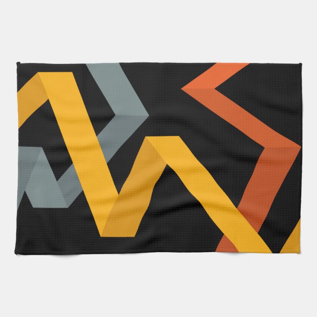 PLayful, vibrant, modern, urban graphic ways Tea Towel (Horizontal)