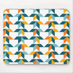 Playful, vibrant, trendy, modern geometric graphic mouse mat