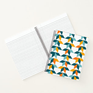 Playful, vibrant, trendy, modern geometric graphic notebook
