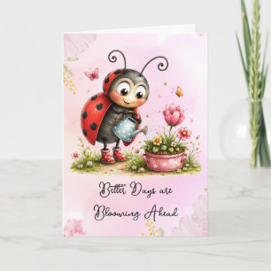 Playful Vintage Ladybird Art "Better Days" Card