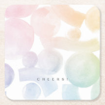 Playful Watercolor Pattern Paper Coasters