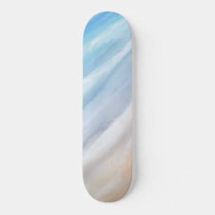 Playful Waves On A Sunny Day At The Beach  Skateboard