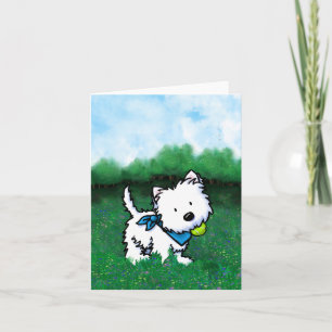Playful Westie Park Note Card
