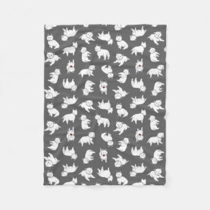 Playful Westies Fleece Blanket