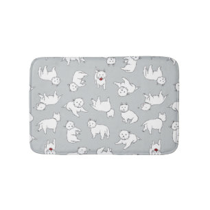 Playful Westies Non-Skid Bath Mat