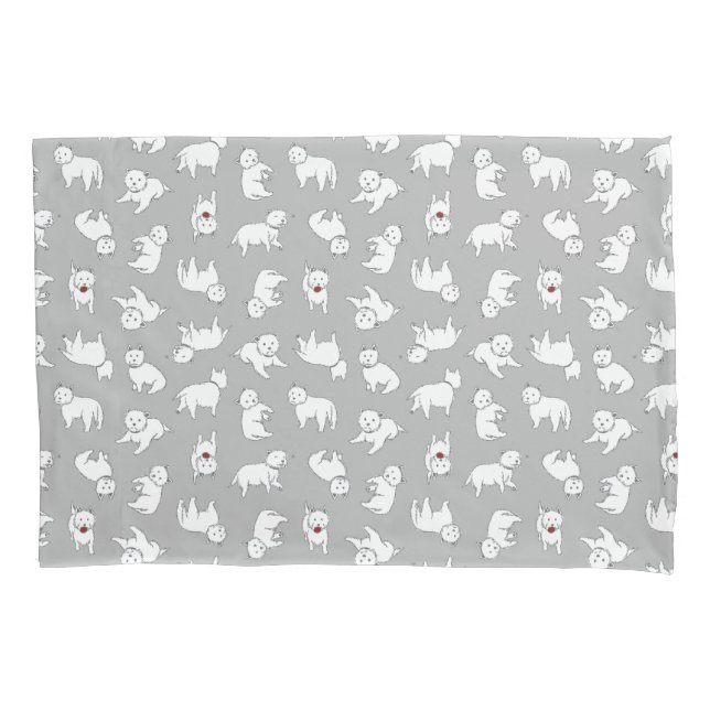 Playful Westies Pillowcase (Front)