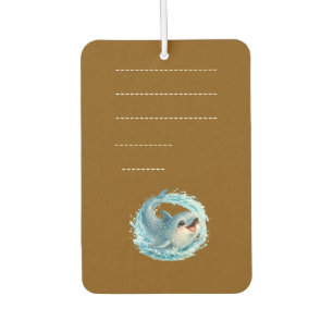 Playful Whale Ocean Conservation Design Car Air Freshener