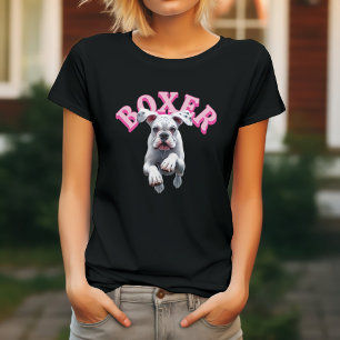 Playful White Boxer Dog T-Shirt