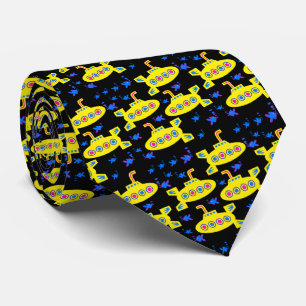 Playful Yellow Submarines Tie
