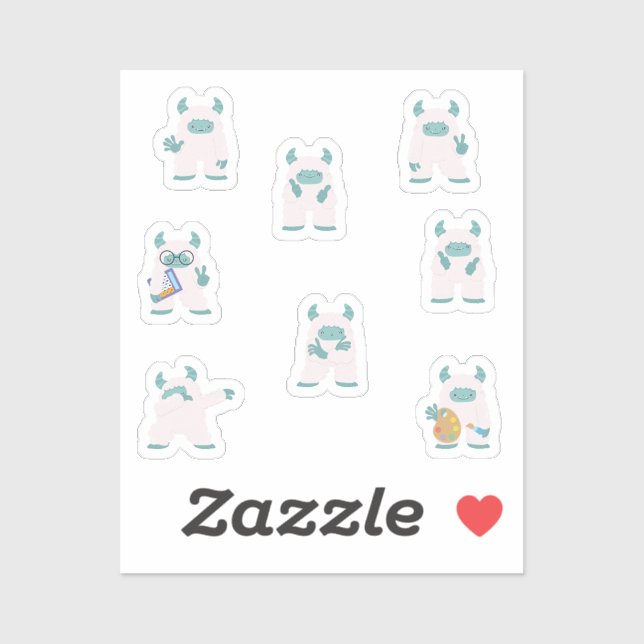 Playful Yeti Sticker Sheet (Sheet)