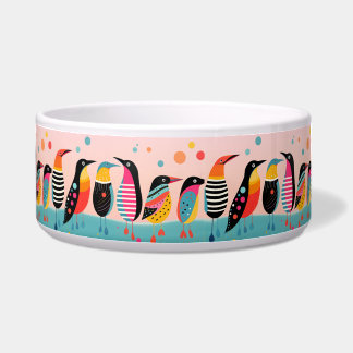 Playfully decorative birds with patterns