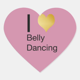 Playfully Elegant I Heart Belly Dancing Sticker