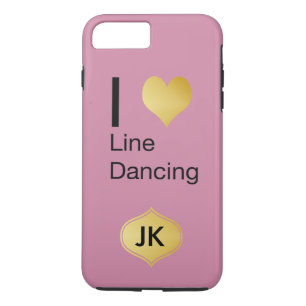 Playfully Elegant I Heart Line Dancing iPhone 8 Plus/7 Plus Case