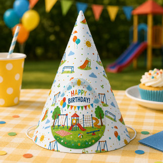 Playground Adventure 6th Birthday Park Party Hat