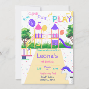 Playground Birthday Invitation