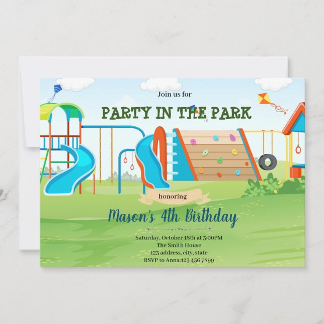 Playground birthday Invitation (Front)