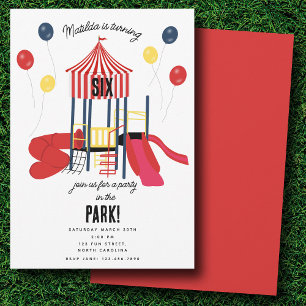 Playground Birthday Party in the Park Kids Invitation