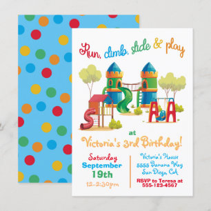 Playground Birthday Party Invitation