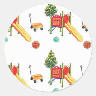 Playground Birthday Party Sticker Favour Tag Summe