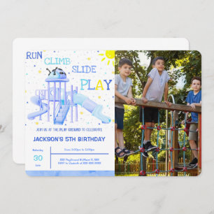 Playground Birthday Photo Invitation
