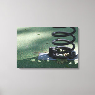 Playground for Children 16 Metal Spring Canvas Print