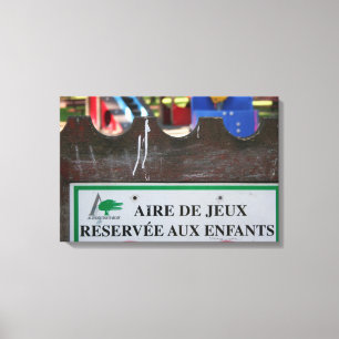 Playground for Children 1 Reserve aux Enfants C Canvas Print