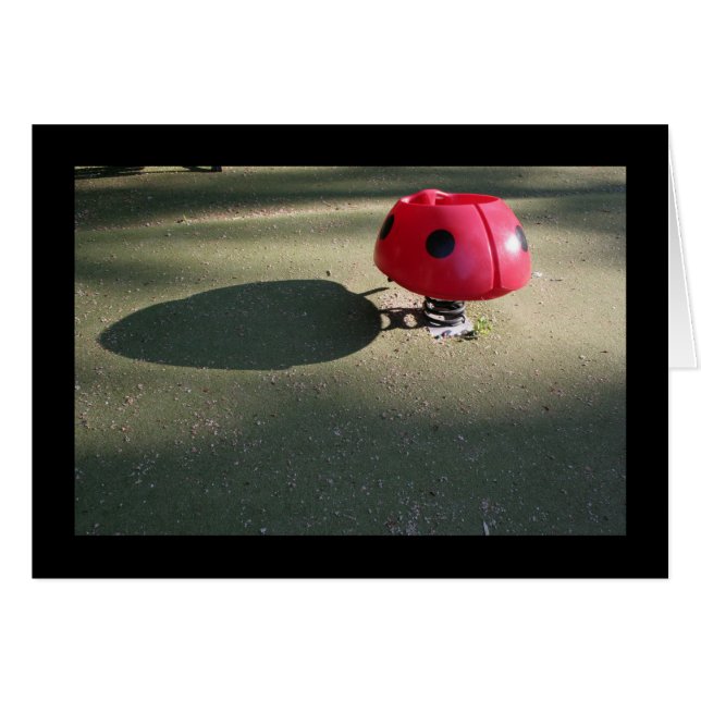 Playground for Children 30 Ladybug rocking Card (Front Horizontal)