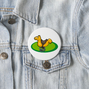 Playground Horse Spring Rider 7.5 Cm Round Badge