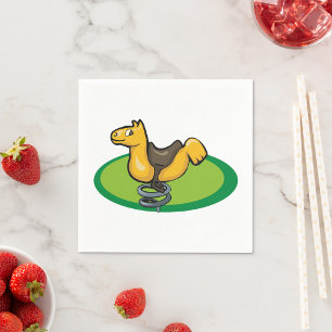 Playground Horse Spring Rider Napkin