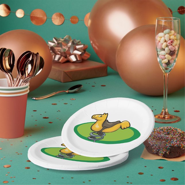 Playground Horse Spring Rider Paper Plate (Creator Uploaded)