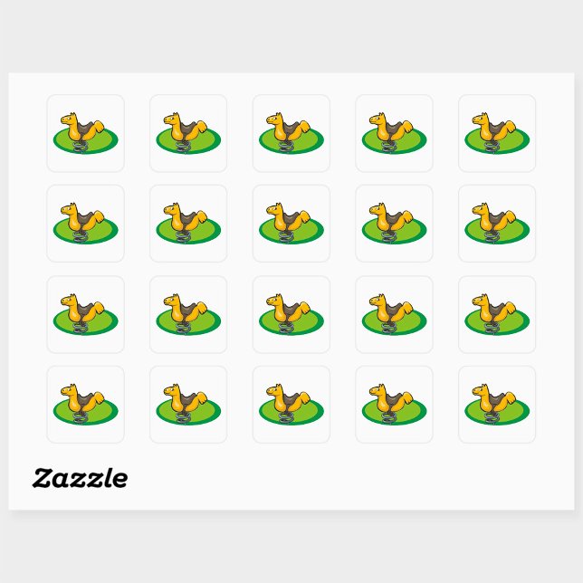 Playground Horse Spring Rider Square Sticker (Creator Uploaded)